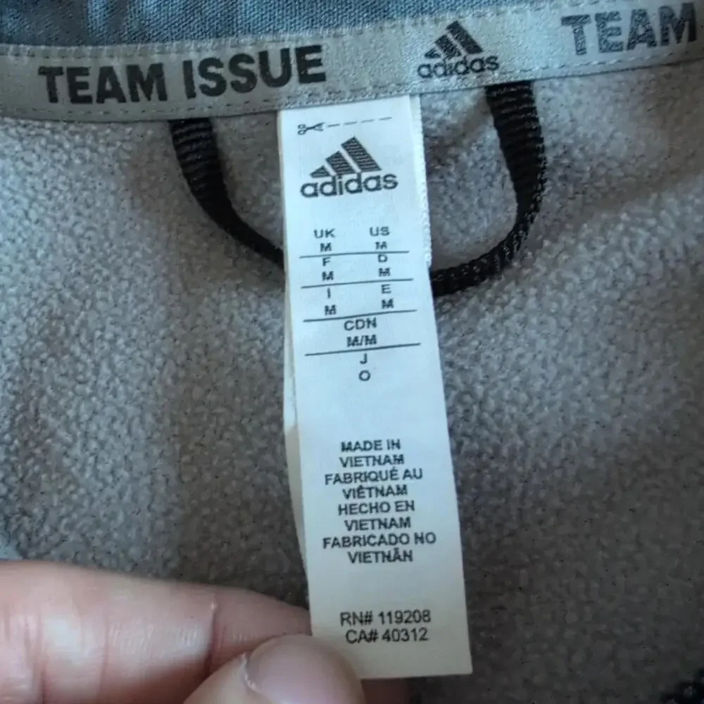 Adidas Pullover Mens Medium Blue ClimaWarm‎ Team Issue Quarter Zip Sweatshirt
